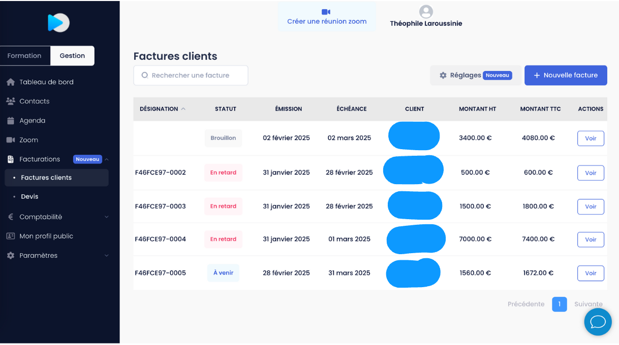 Factures client