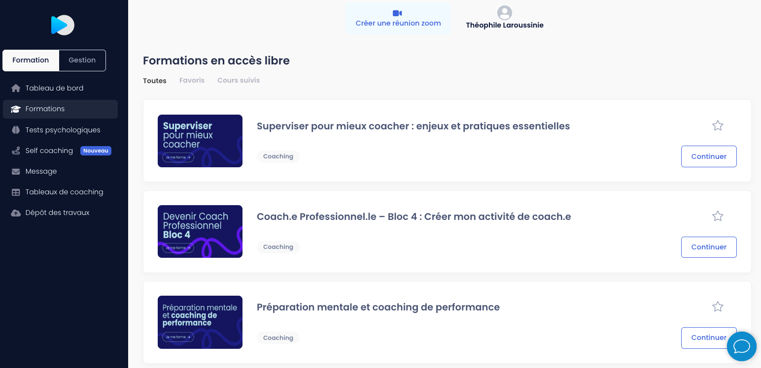 Formations en accès libre